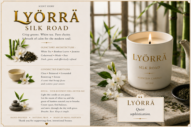 Silk Road - Coconut-Apricot wax Luxury Candle — By Lyörrä
