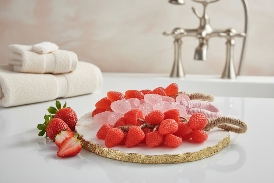 All Natural, Scented Strawberry Soap Bunch