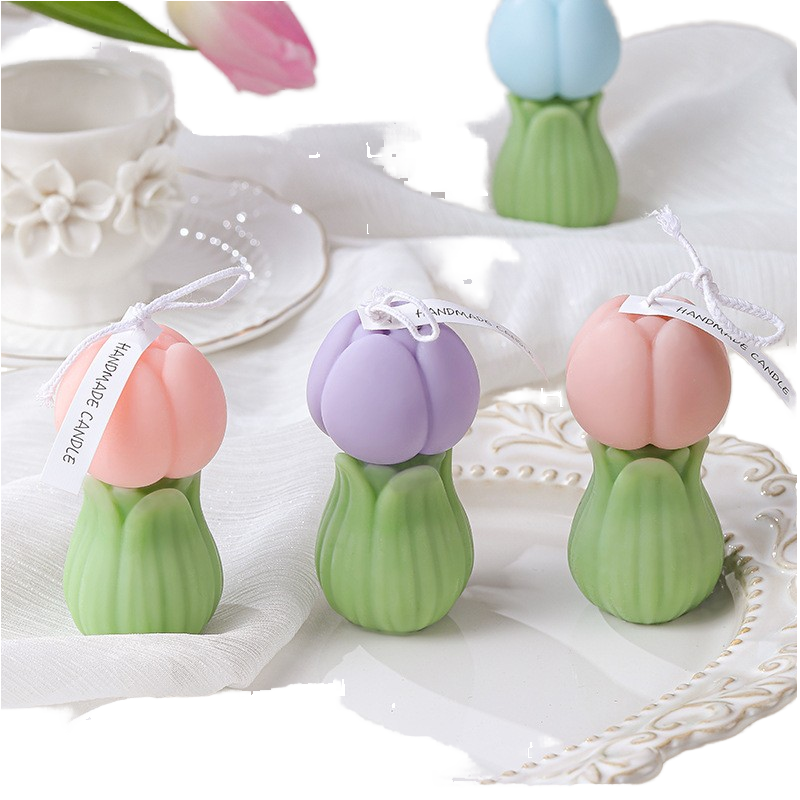 Handcrafted Designer flower bunch Candles set of 10
