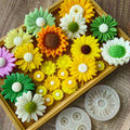 Handcrafted Designer Daisey Candles set of 10