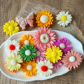 Handcrafted Designer Daisey Candles set of 10