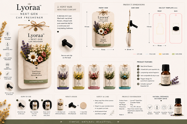 Natural Dried Flower Hanging Freshener — By Lyörrä